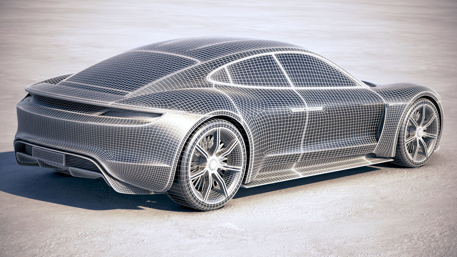 Porsche Mission E Concept 2015 Bonneville 3D model_29