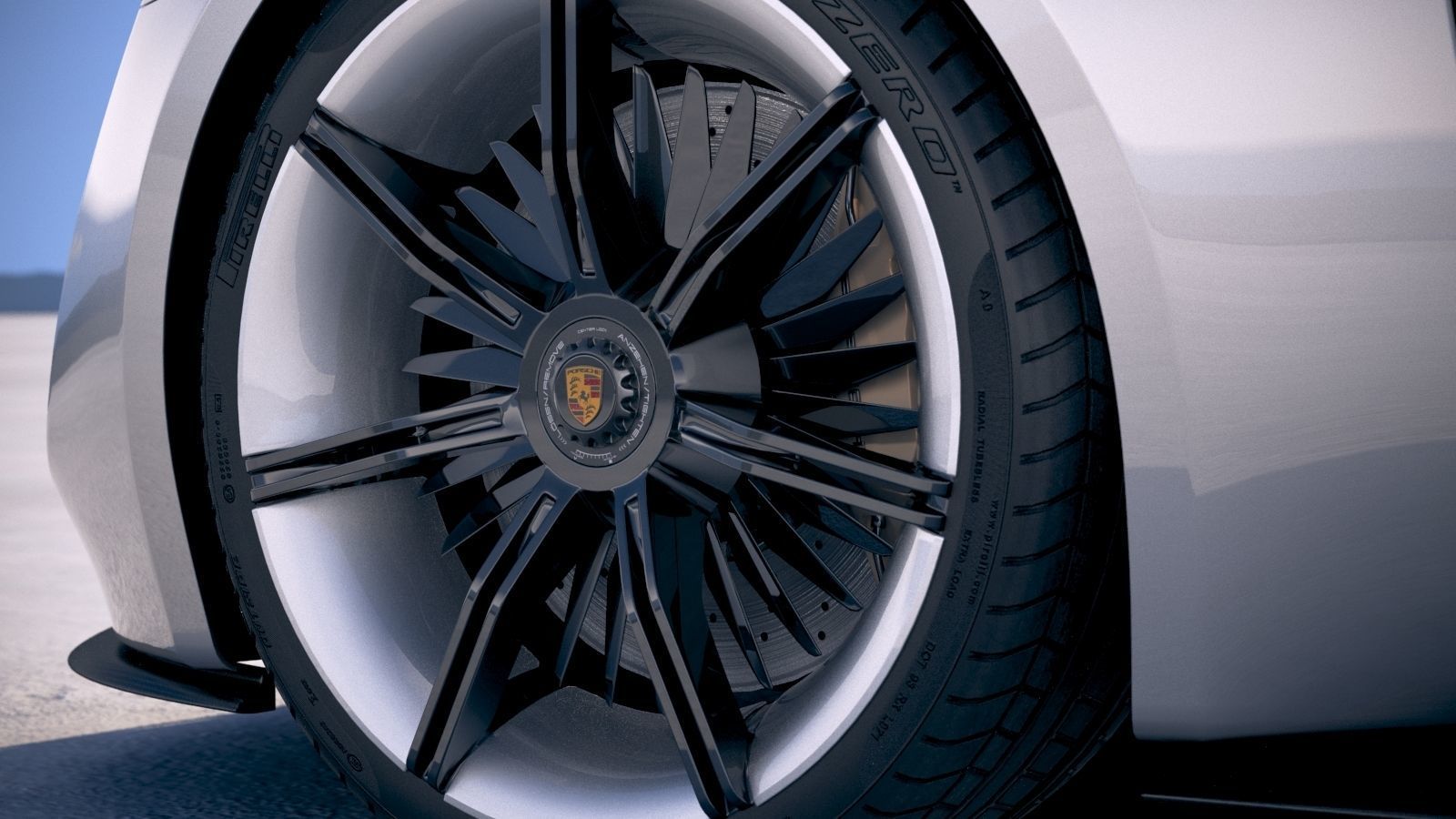 Porsche Mission E Concept 2015 Bonneville 3D model_14