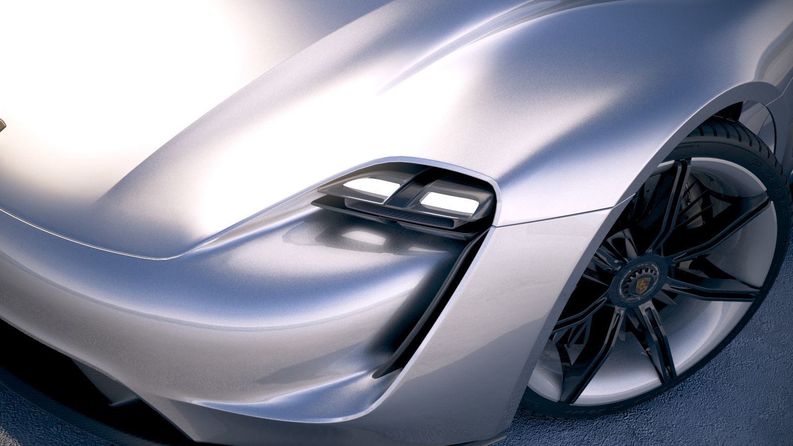 Porsche Mission E Concept 2015 Bonneville 3D model_21