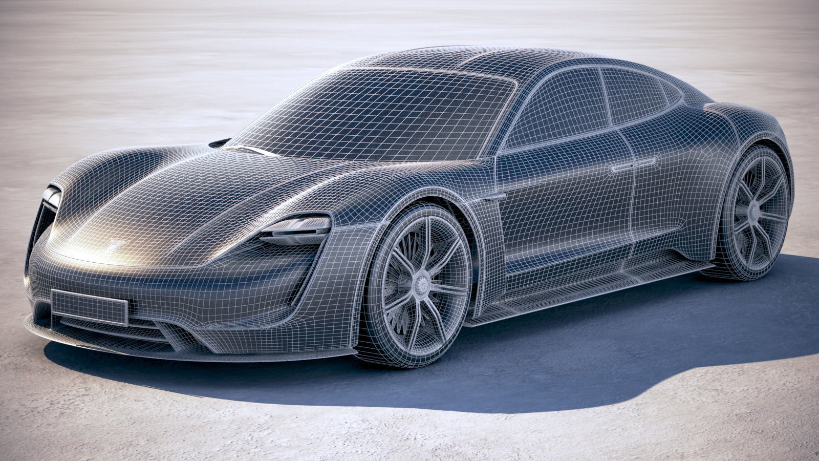 Porsche Mission E Concept 2015 Bonneville 3D model_28