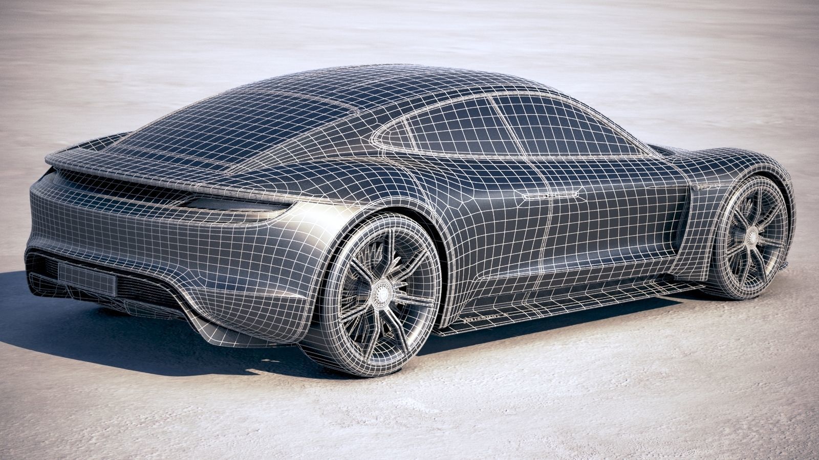 Porsche Mission E Concept 2015 Bonneville 3D model_31