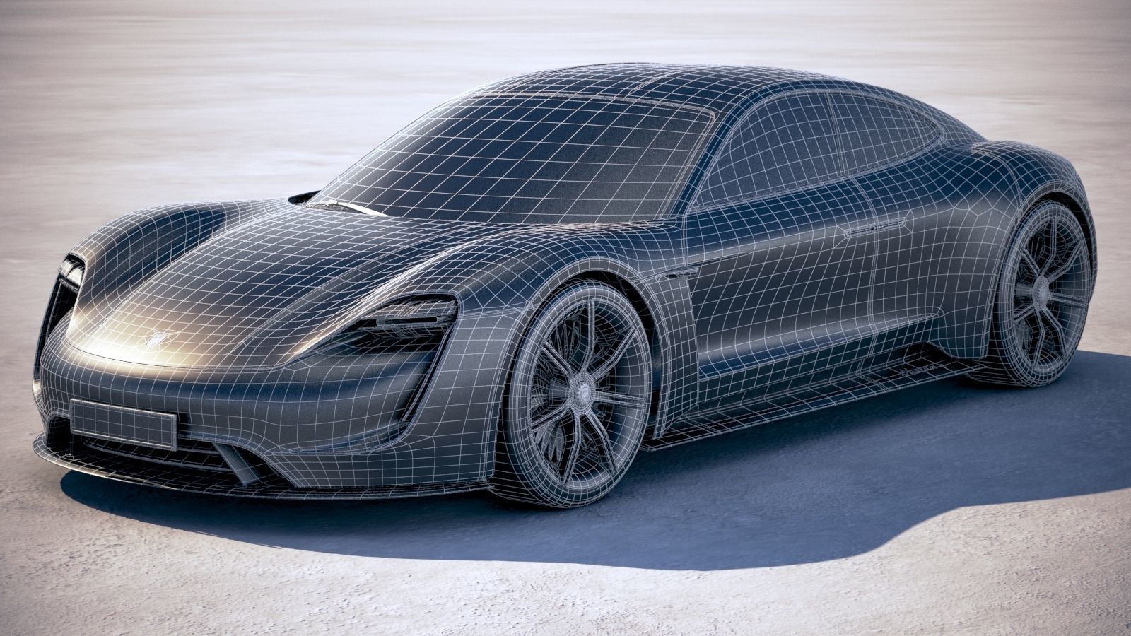 Porsche Mission E Concept 2015 Bonneville 3D model_30