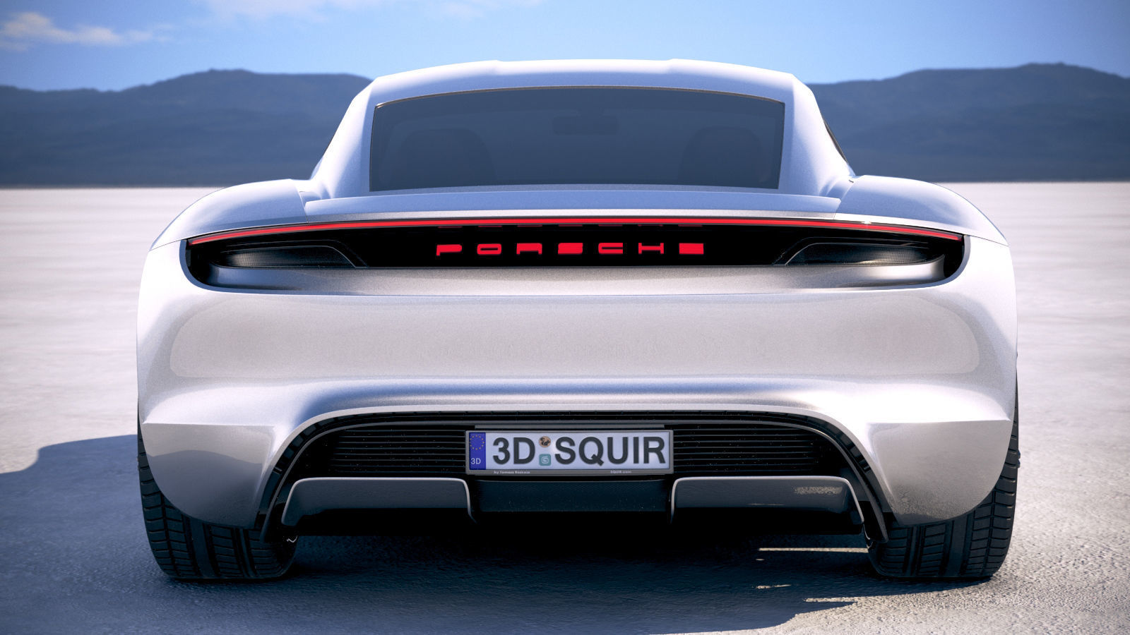 Porsche Mission E Concept 2015 Bonneville 3D model_10