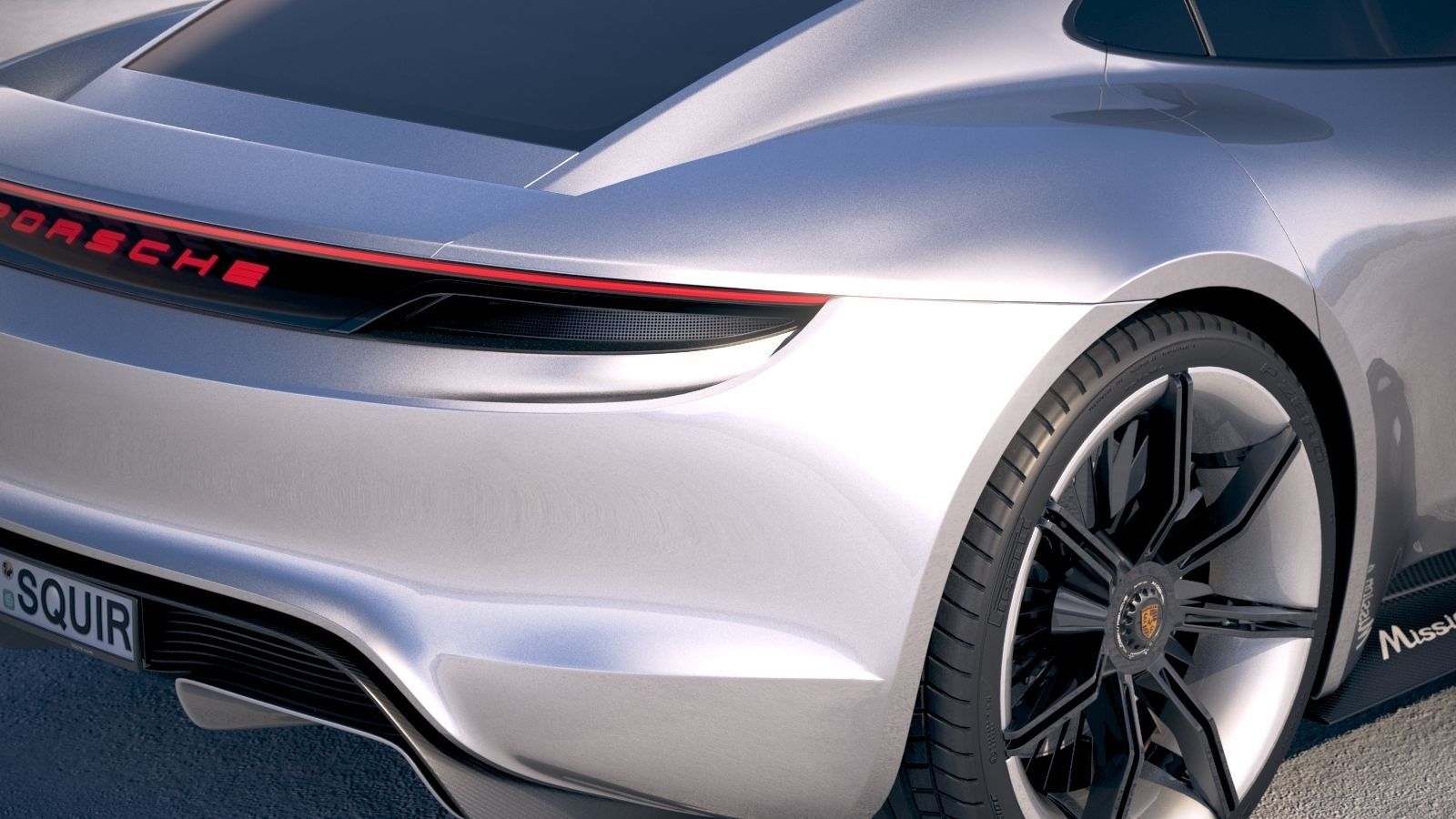 Porsche Mission E Concept 2015 Bonneville 3D model_3
