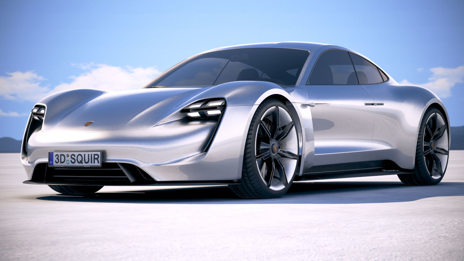 Porsche Mission E Concept 2015 Bonneville 3D model_12