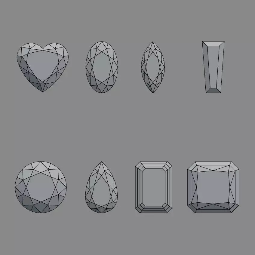8 Gemstones Pack 3D model_0