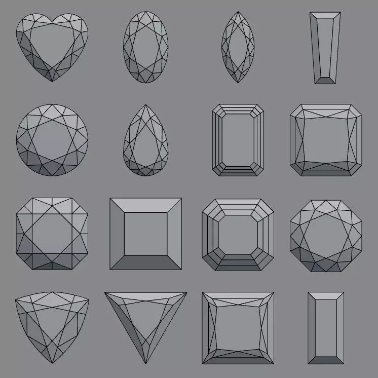 16 Gemstones Pack 3D model_0