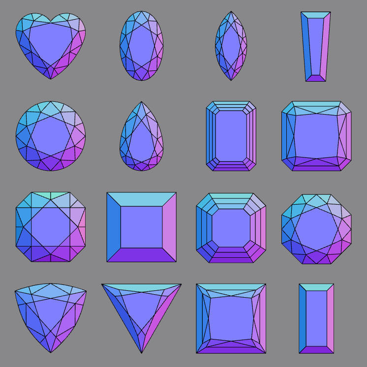 16 Gemstones Pack 3D model_4