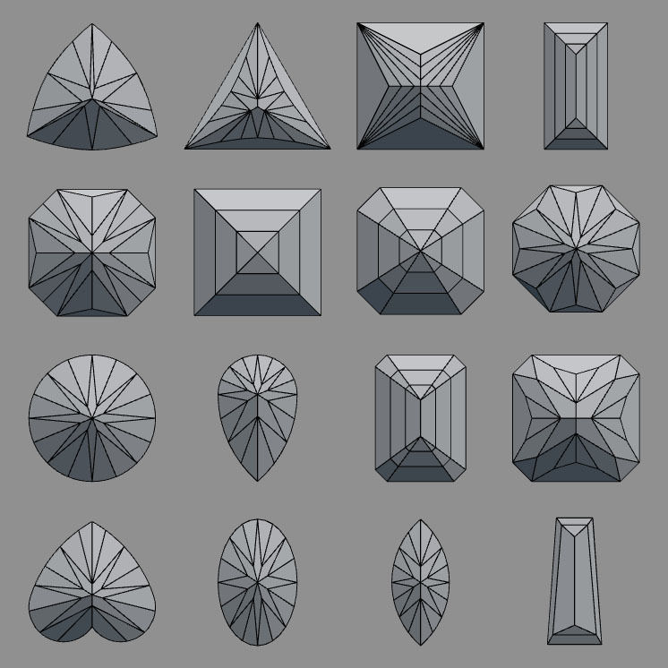 16 Gemstones Pack 3D model_2