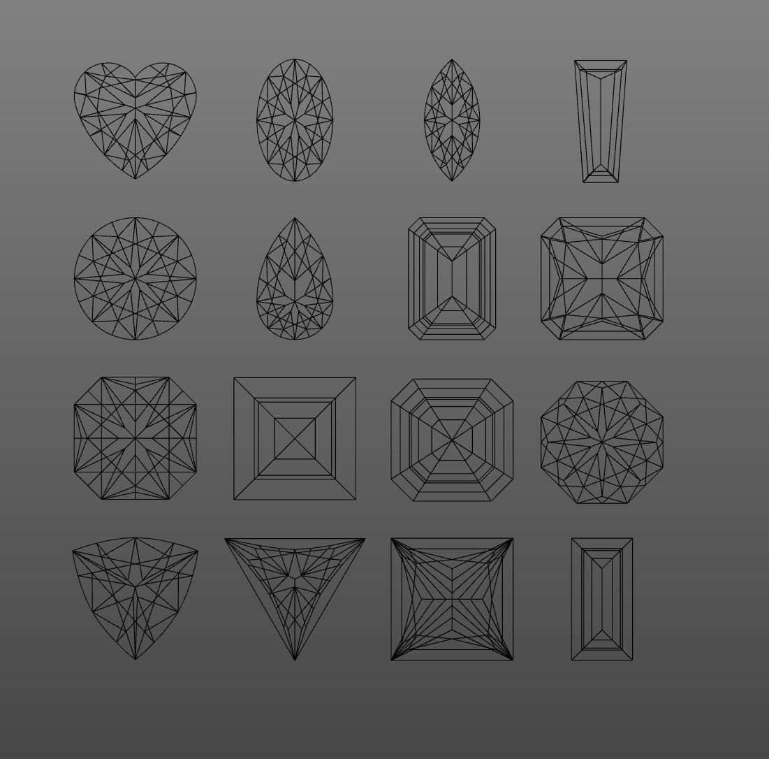 16 Gemstones Pack 3D model_7