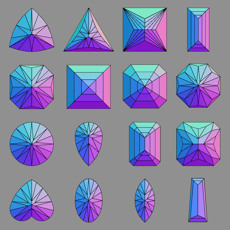 16 Gemstones Pack 3D model_3