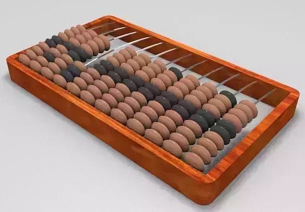 Abacus wooden 3D model
