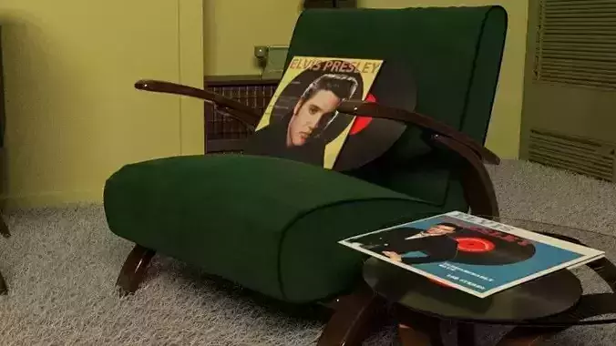 Elvis Records Low-poly 3D model