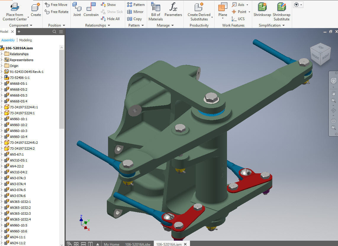P-51D Mustang Sub Assembly Rudder Steer TW Control Fus Sta 300 3D print model_1