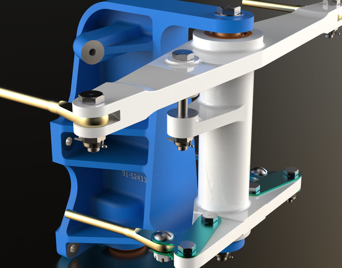 P-51D Mustang Sub Assembly Rudder Steer TW Control Fus Sta 300 3D print model_4