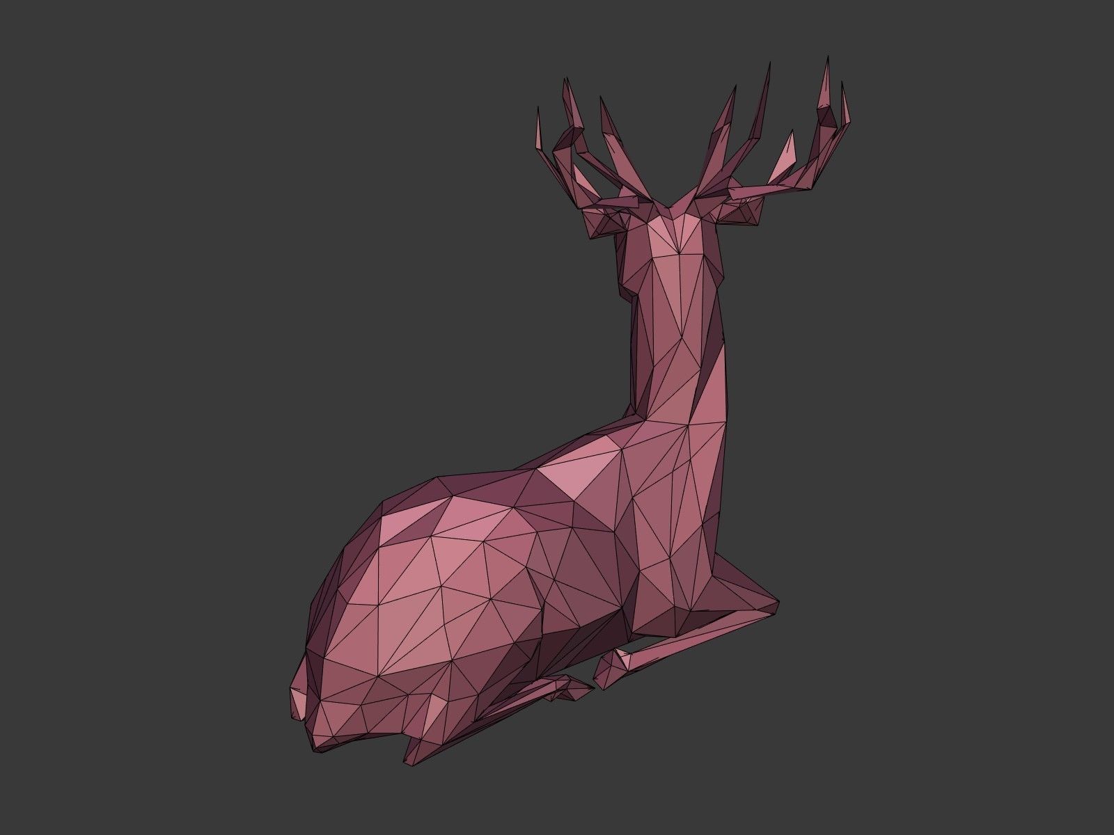 LowPoly Cartoon Deers Low-poly 3D model_23