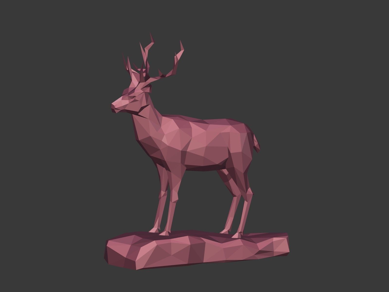 LowPoly Cartoon Deers Low-poly 3D model_26