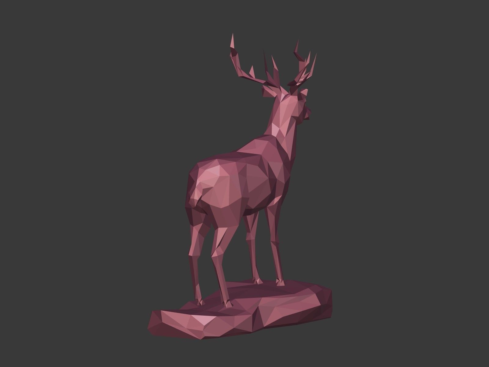 LowPoly Cartoon Deers Low-poly 3D model_30