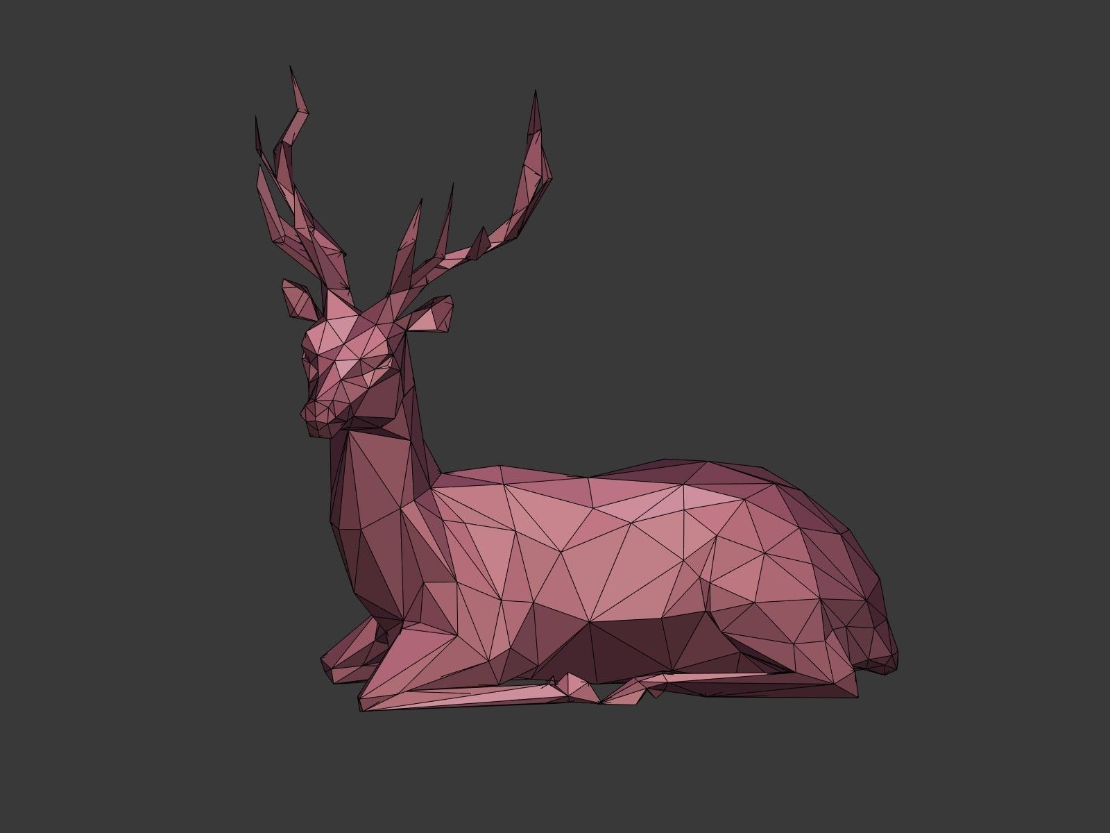 LowPoly Cartoon Deers Low-poly 3D model_21