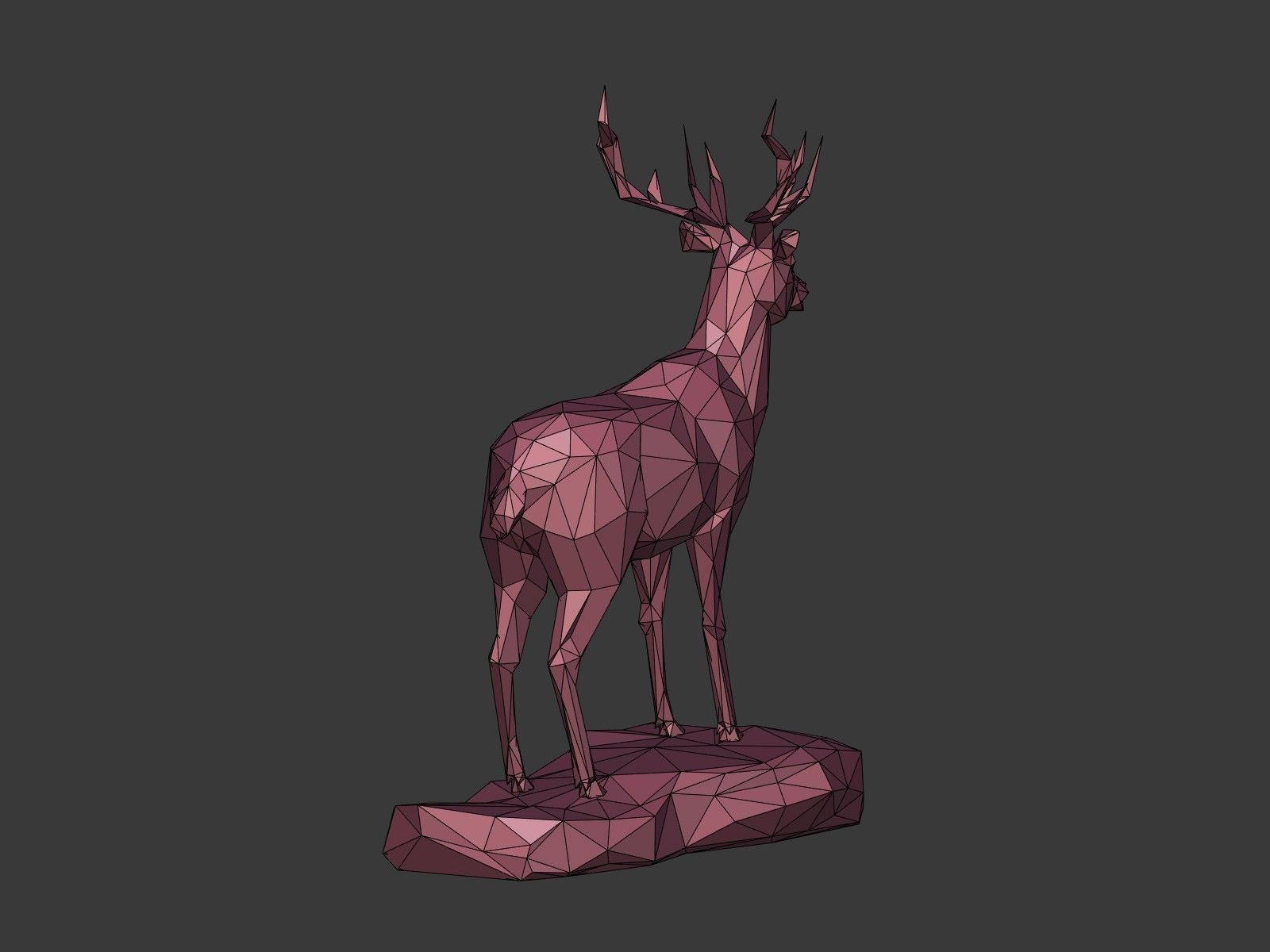 LowPoly Cartoon Deers Low-poly 3D model_31