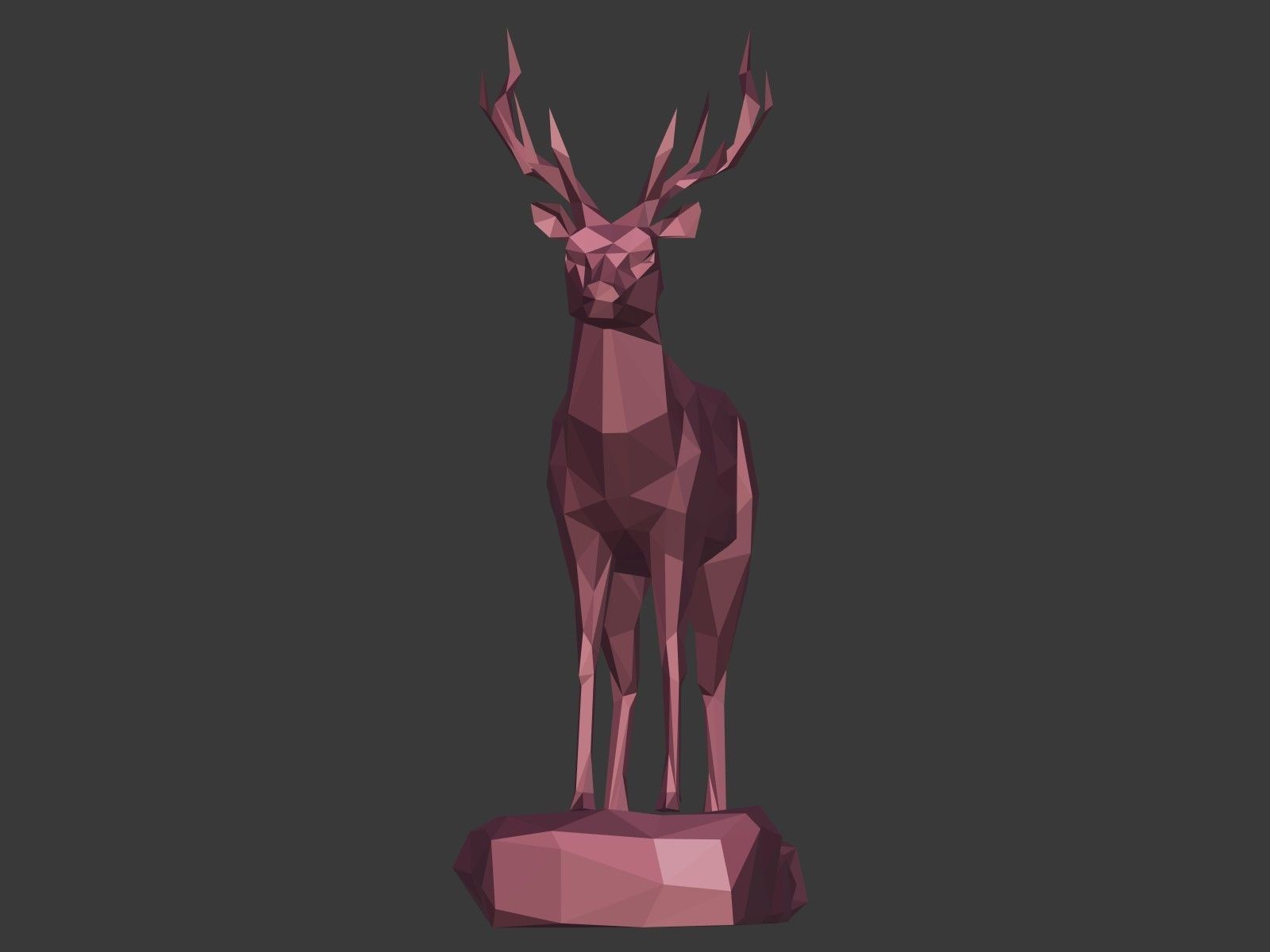 LowPoly Cartoon Deers Low-poly 3D model_24