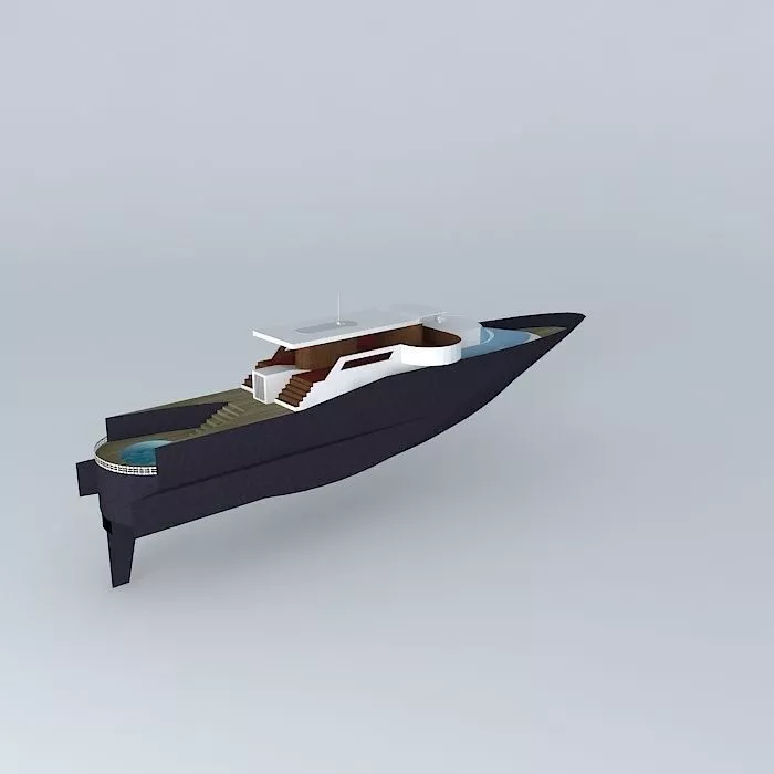 Yacht motor boat Free 3D model