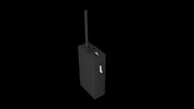 Radio mobile phone Low-poly 3D model