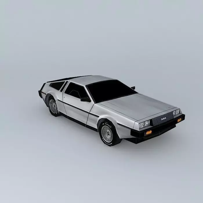 DeLorean back to future car Free 3D model_0