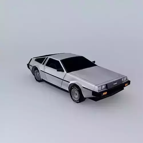 DeLorean back to future car Free 3D model