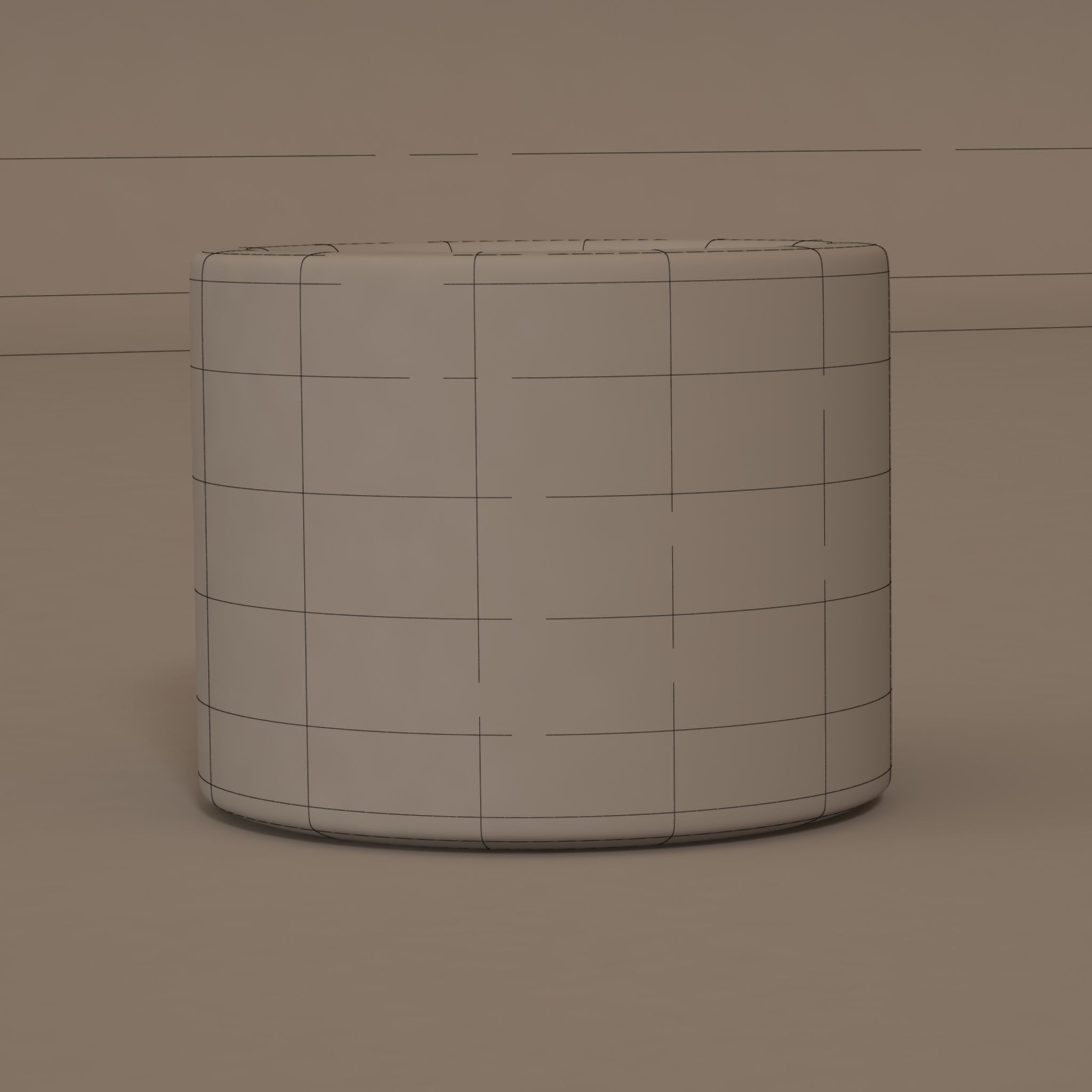 Longboard wheel 3D model_1