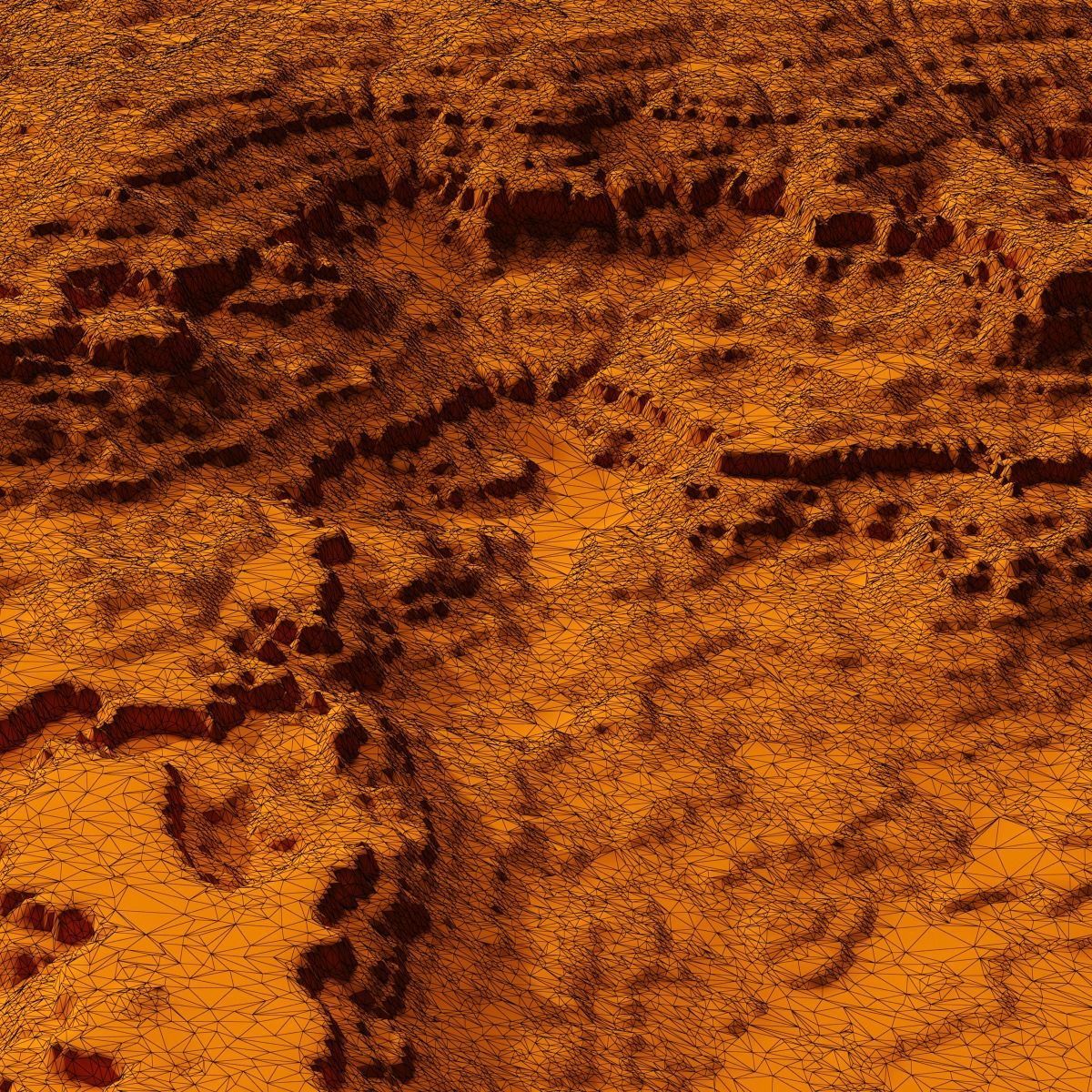 Canyon terrain 3D model_4