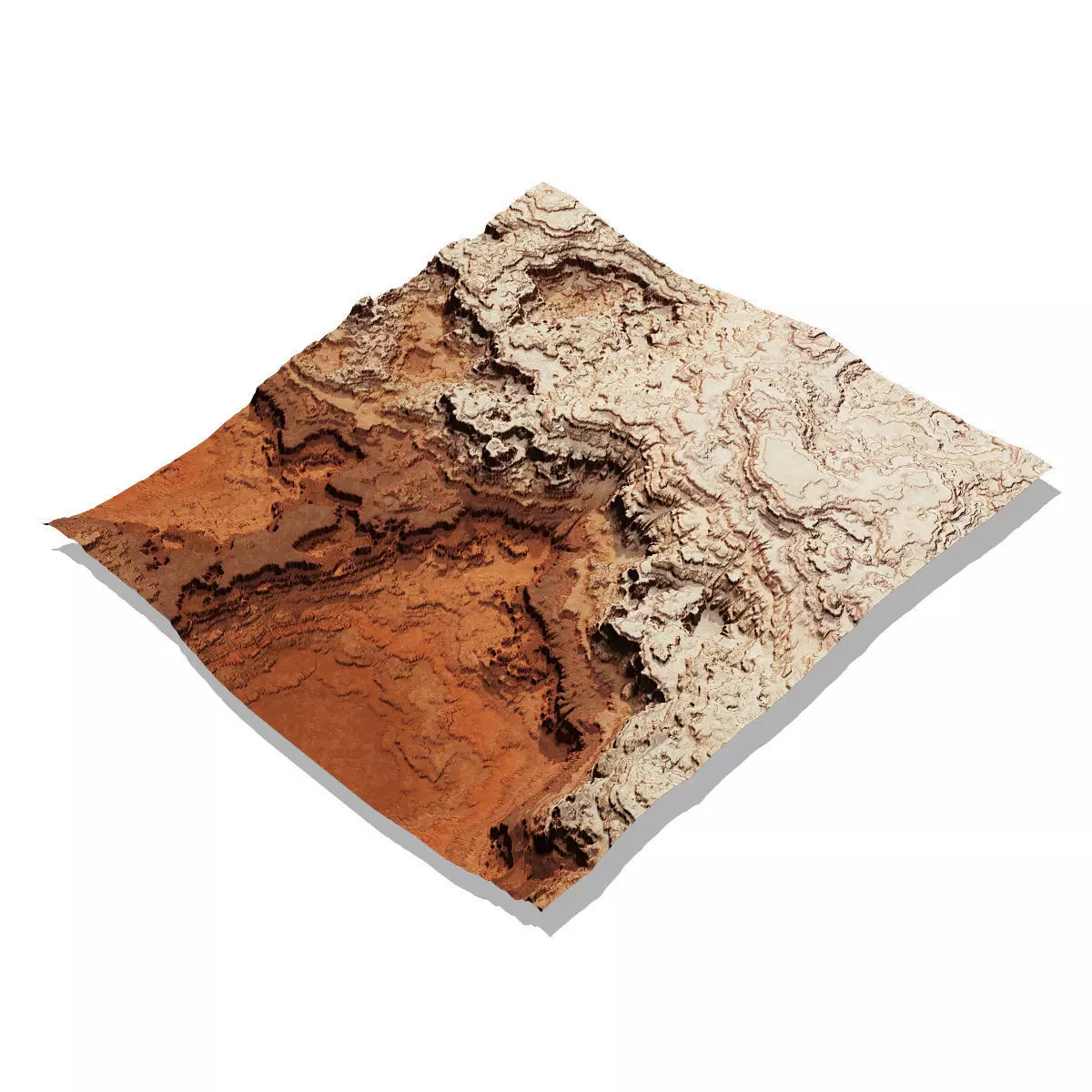 Canyon terrain 3D model_0