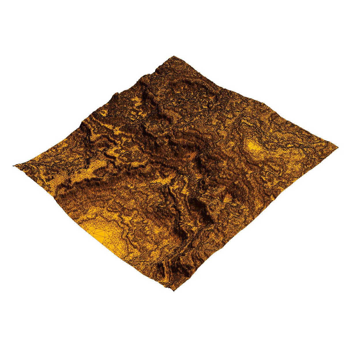 Canyon terrain 3D model_3