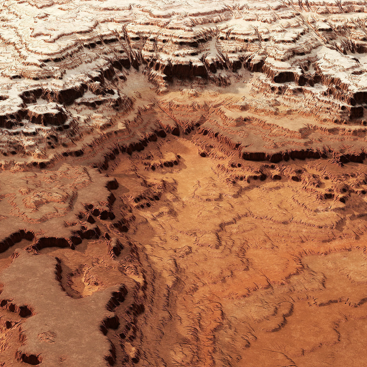 Canyon terrain 3D model_1