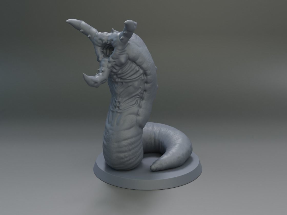 earthworm worm 3D print model_3
