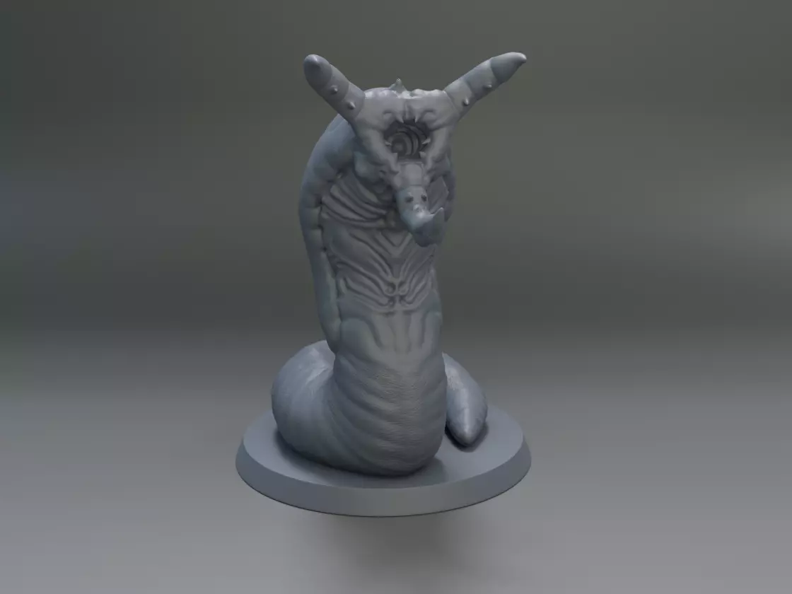 earthworm worm 3D print model_0