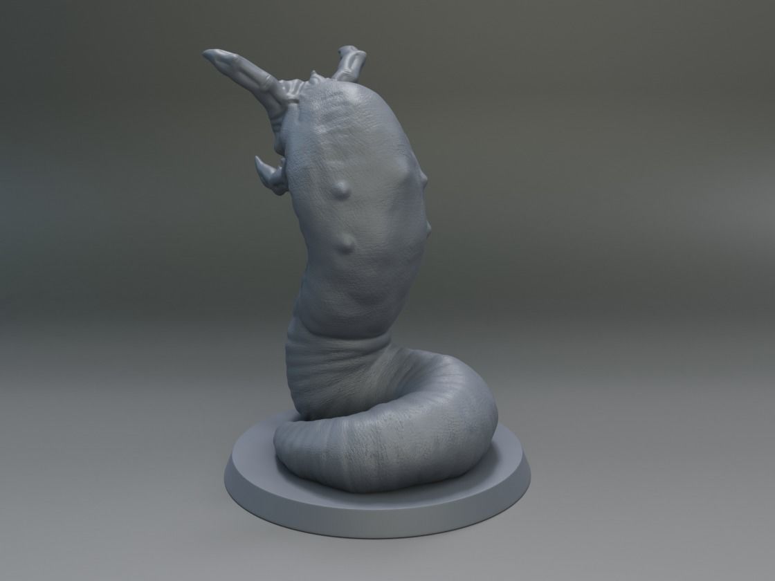 earthworm worm 3D print model_2