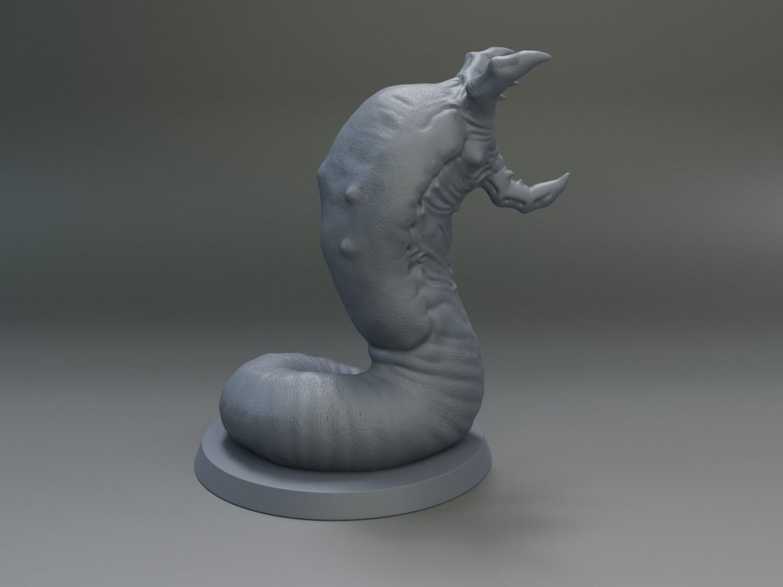 earthworm worm 3D print model_1
