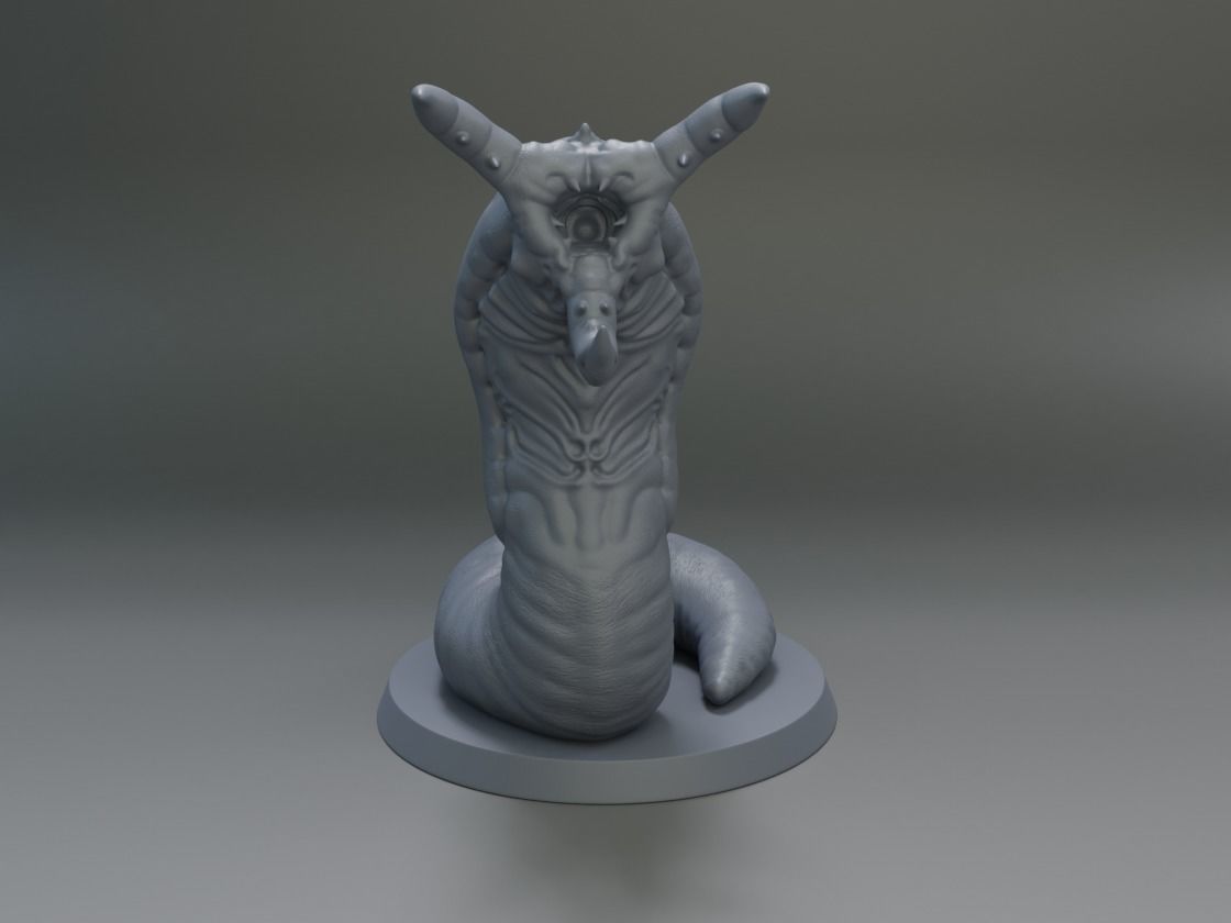 earthworm worm 3D print model_4