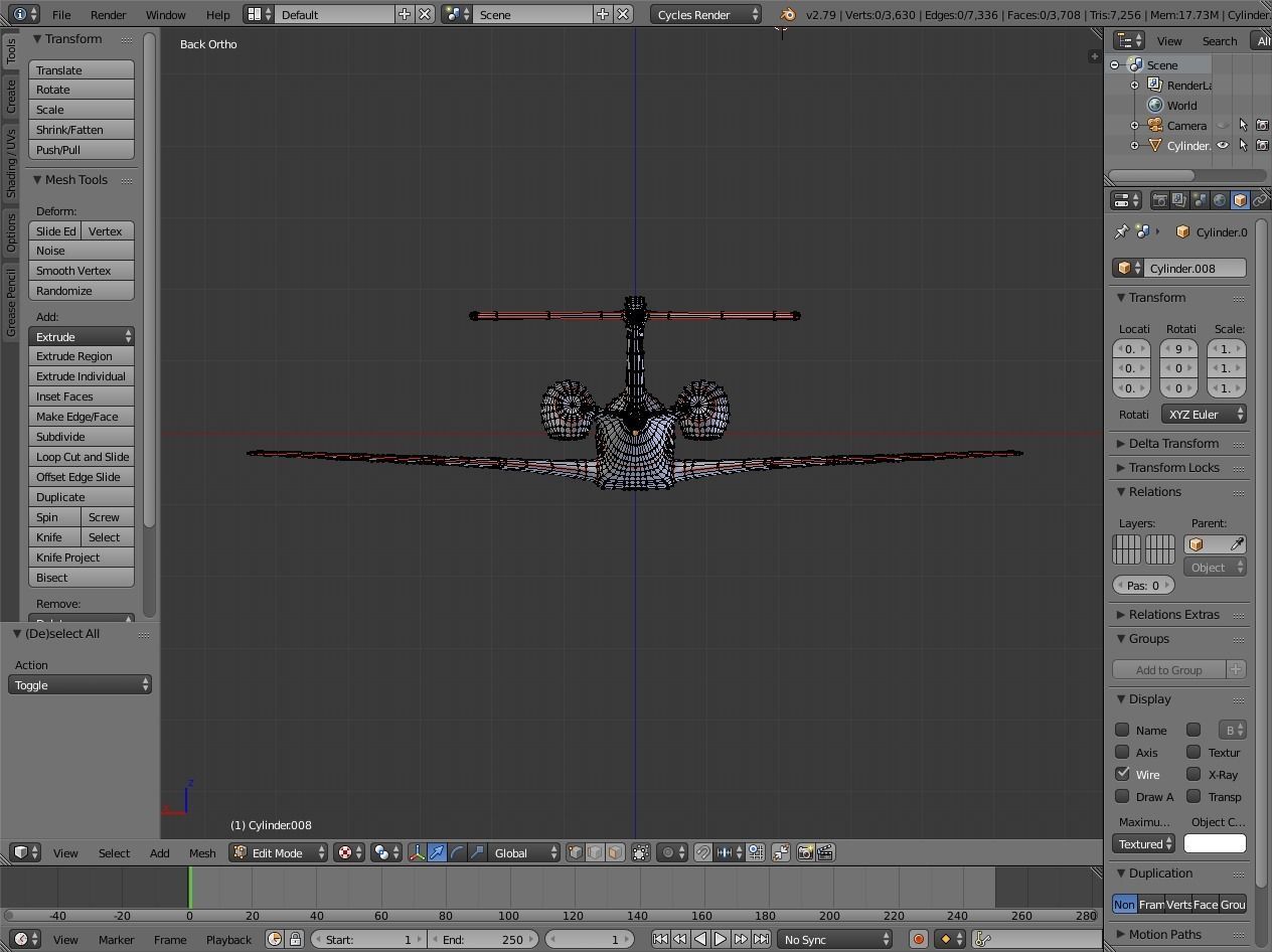 private jet Low-poly 3D model_11