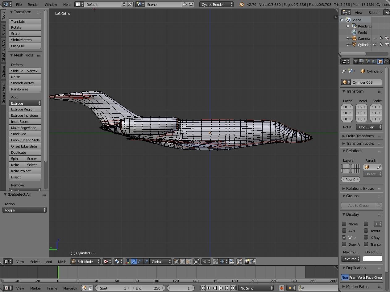 private jet Low-poly 3D model_9