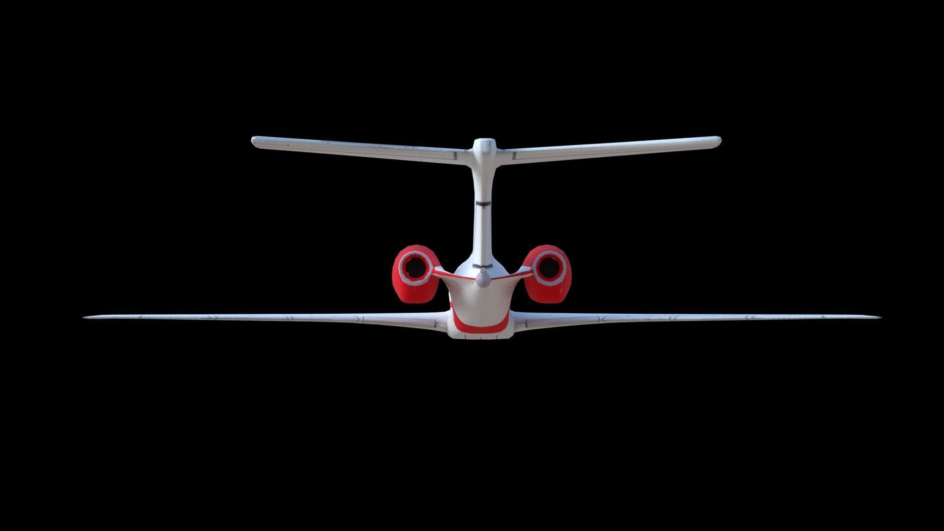 private jet Low-poly 3D model_4