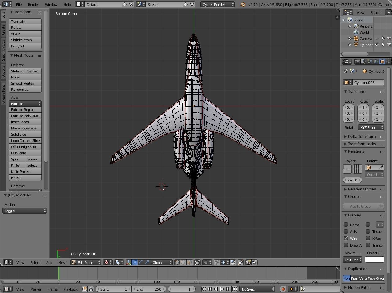 private jet Low-poly 3D model_8