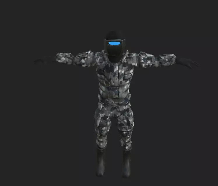 Storm Soldier Low-poly 3D model_0