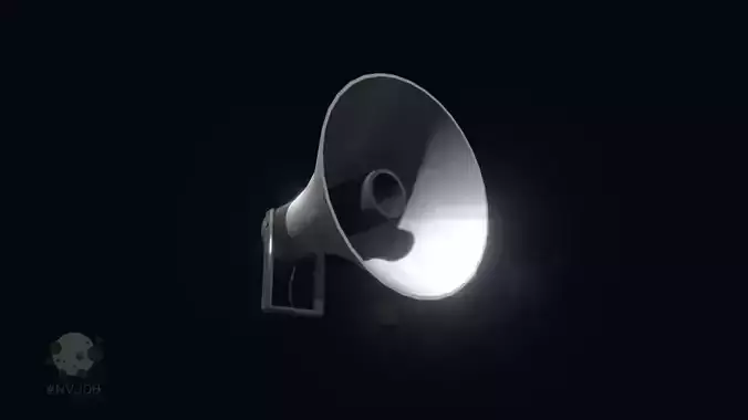 Loudspeaker Game Ready megaphone Free low-poly 3D model