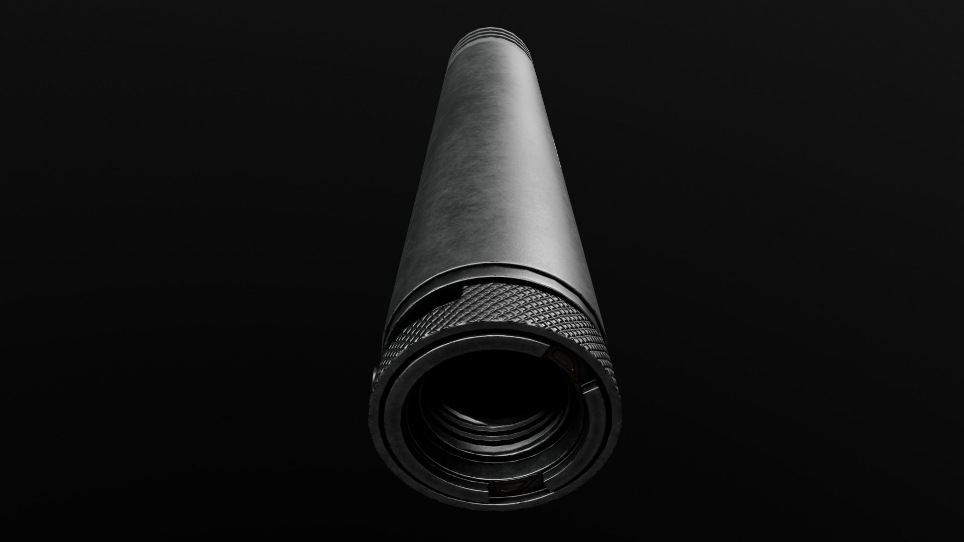 SilencerCo Harvester 338 Suppressor and ASR Muzzle Brake Low-poly 3D model_17