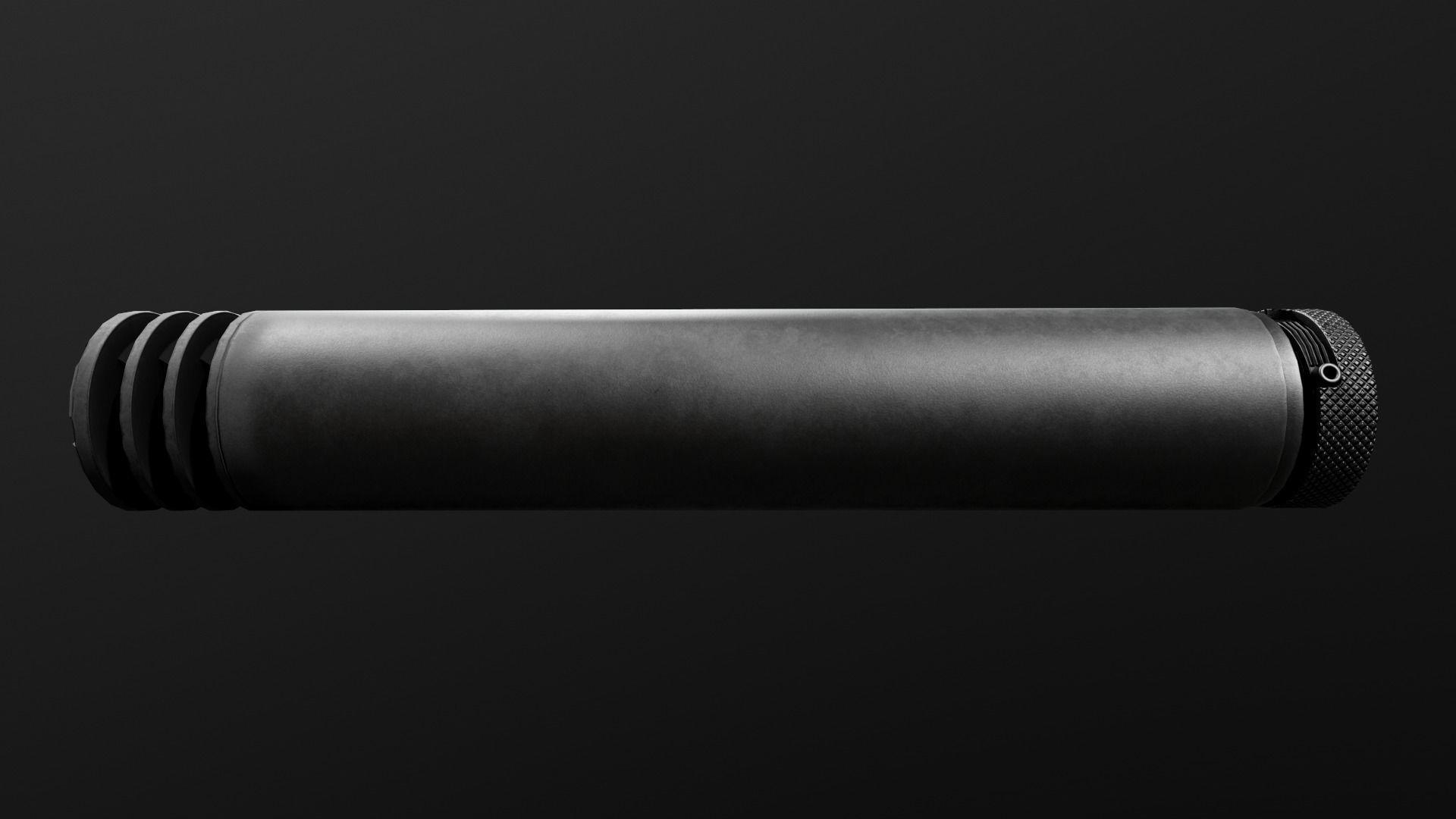 SilencerCo Harvester 338 Suppressor and ASR Muzzle Brake Low-poly 3D model_15