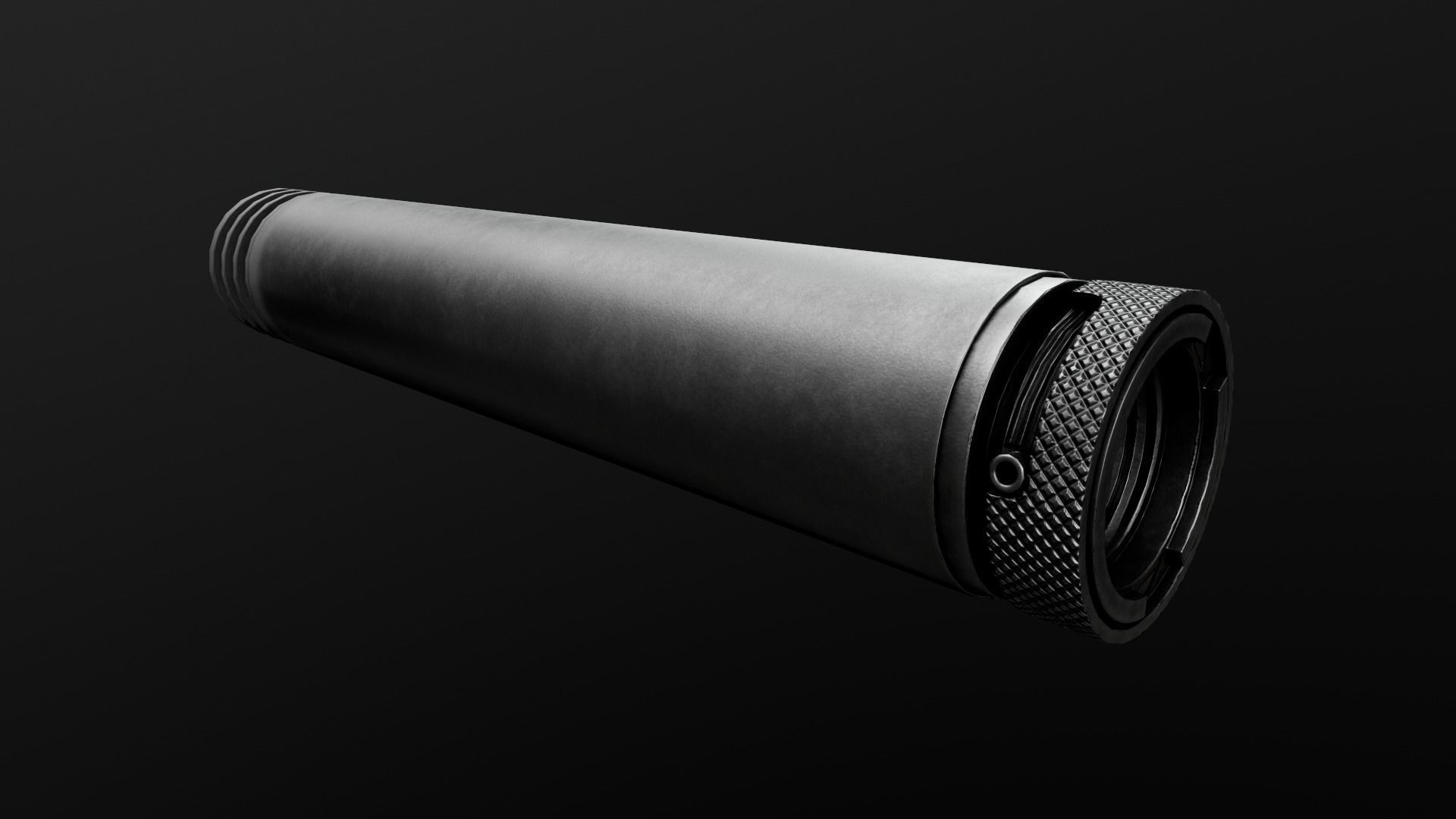 SilencerCo Harvester 338 Suppressor and ASR Muzzle Brake Low-poly 3D model_16