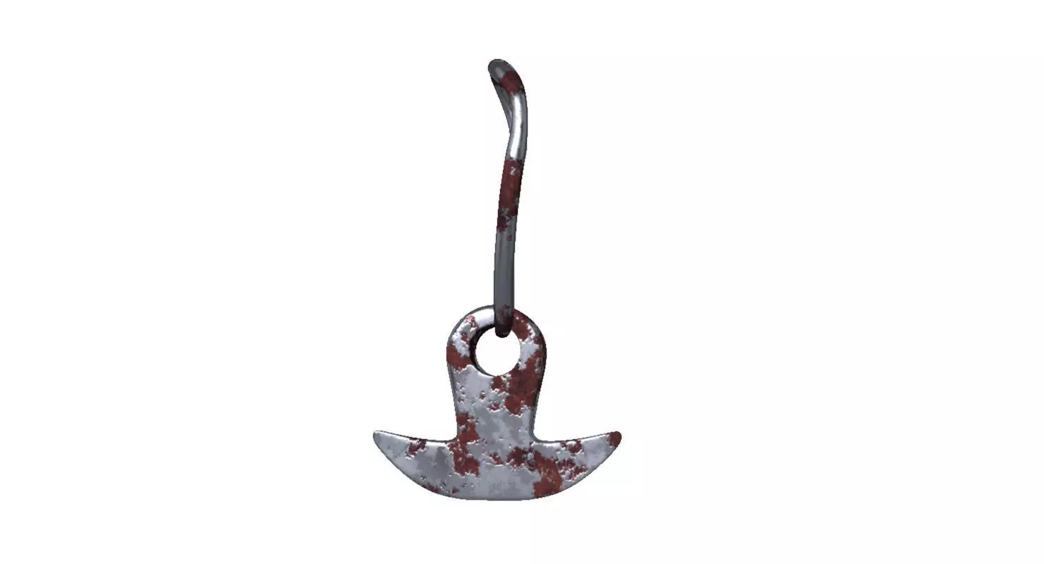 anchor 3d model metal hanging 3D model