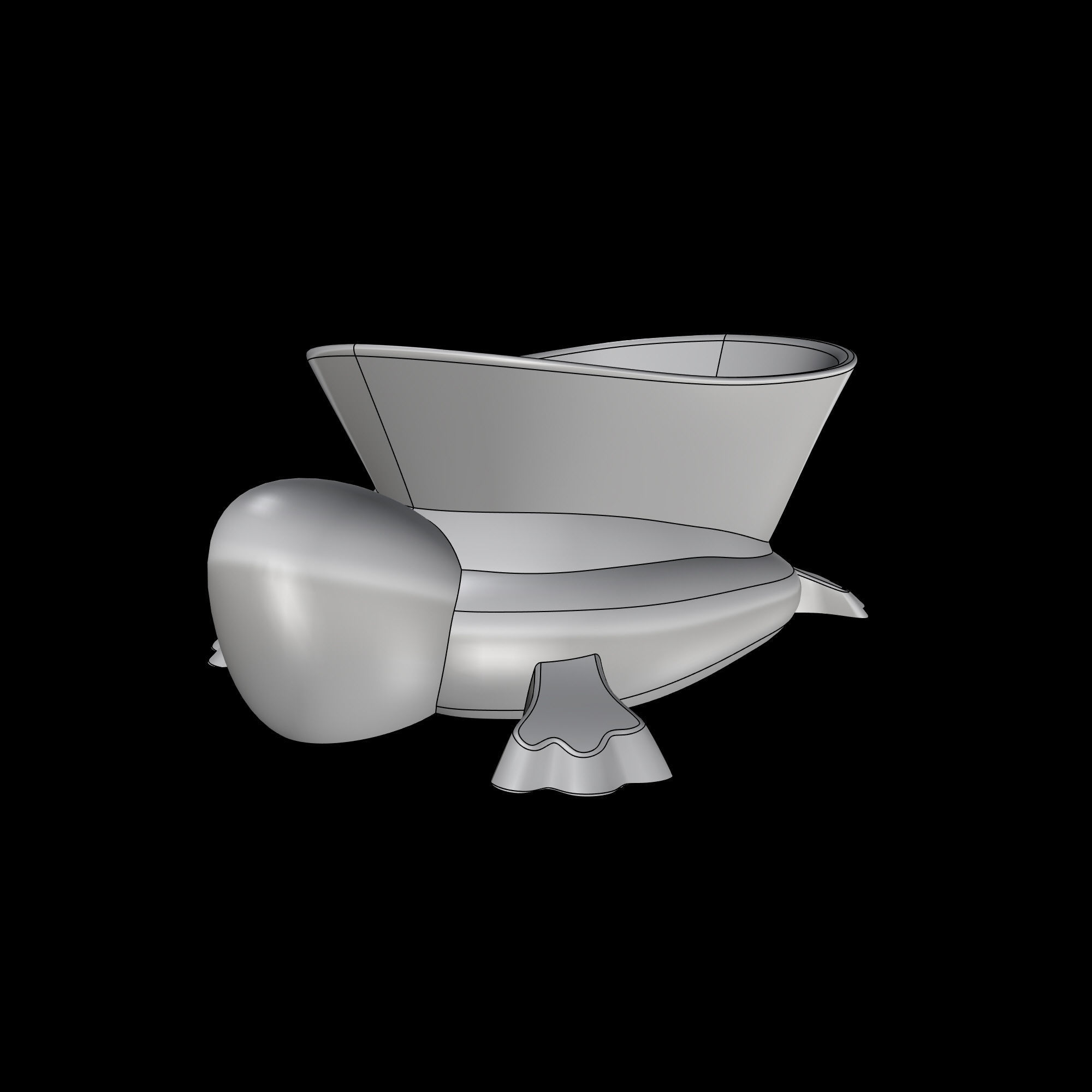 Turtle Simple Minimal Design 3D Print Ready model 3D print model 3D print model_2